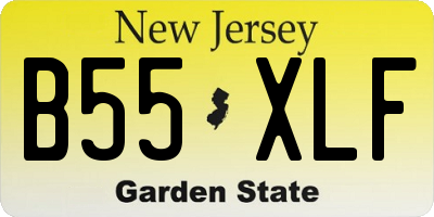 NJ license plate B55XLF