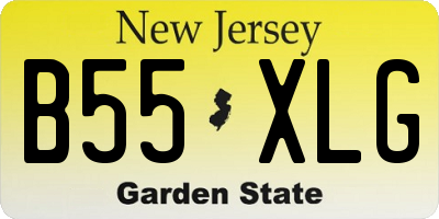 NJ license plate B55XLG