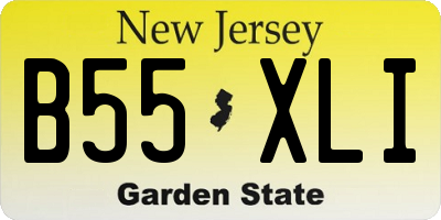 NJ license plate B55XLI