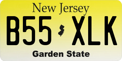 NJ license plate B55XLK