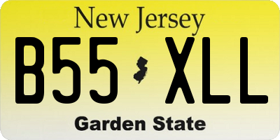 NJ license plate B55XLL