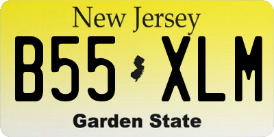 NJ license plate B55XLM