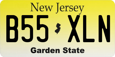 NJ license plate B55XLN