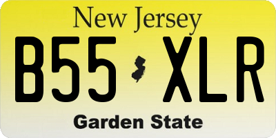 NJ license plate B55XLR