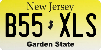NJ license plate B55XLS