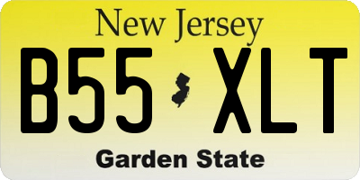 NJ license plate B55XLT