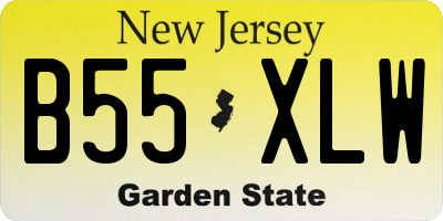 NJ license plate B55XLW