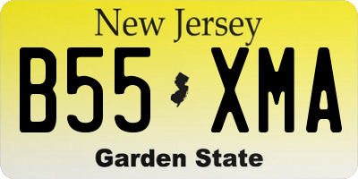 NJ license plate B55XMA
