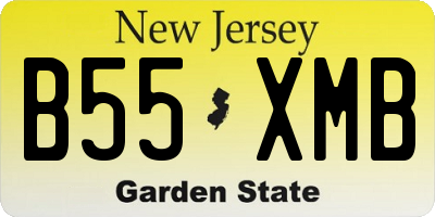 NJ license plate B55XMB