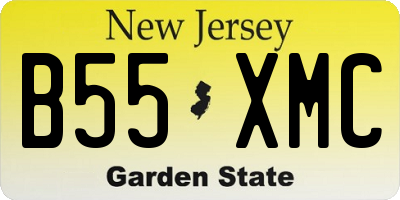 NJ license plate B55XMC