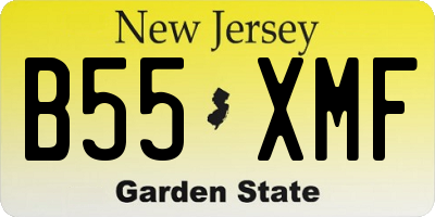 NJ license plate B55XMF