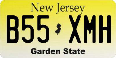 NJ license plate B55XMH