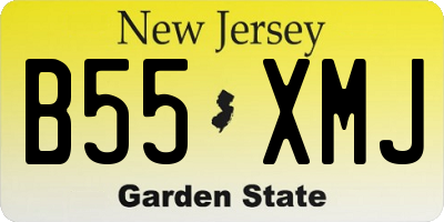 NJ license plate B55XMJ