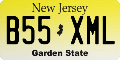 NJ license plate B55XML
