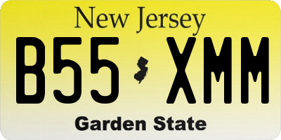 NJ license plate B55XMM