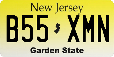 NJ license plate B55XMN