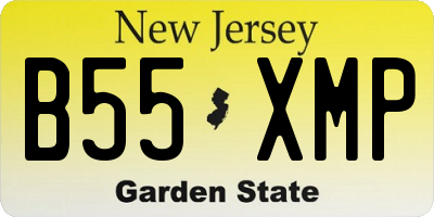 NJ license plate B55XMP