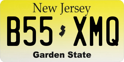 NJ license plate B55XMQ