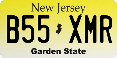 NJ license plate B55XMR
