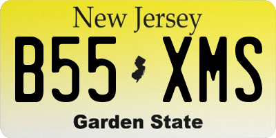 NJ license plate B55XMS