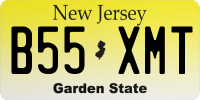 NJ license plate B55XMT