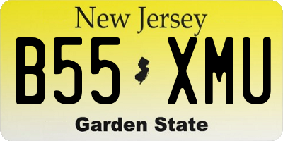NJ license plate B55XMU