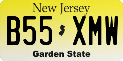 NJ license plate B55XMW