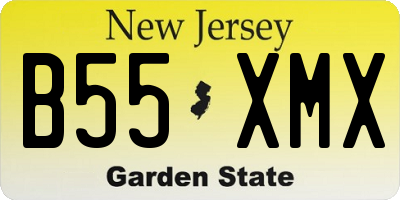 NJ license plate B55XMX