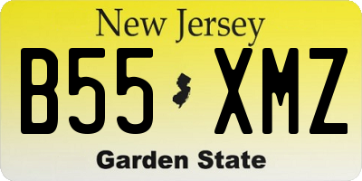 NJ license plate B55XMZ