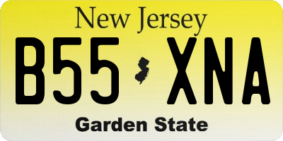 NJ license plate B55XNA