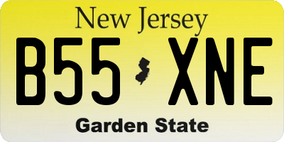 NJ license plate B55XNE