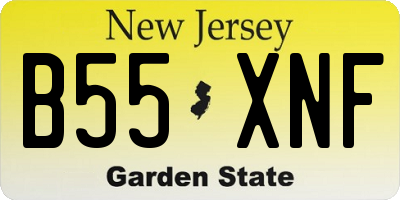 NJ license plate B55XNF