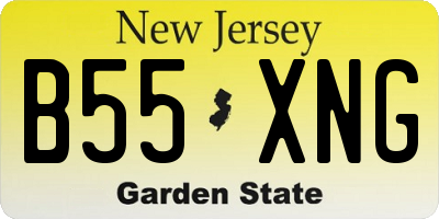 NJ license plate B55XNG