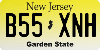 NJ license plate B55XNH