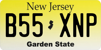 NJ license plate B55XNP