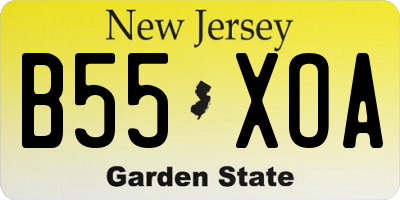 NJ license plate B55XOA