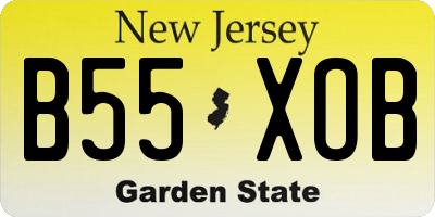 NJ license plate B55XOB