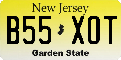 NJ license plate B55XOT