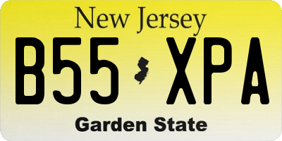 NJ license plate B55XPA