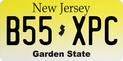 NJ license plate B55XPC