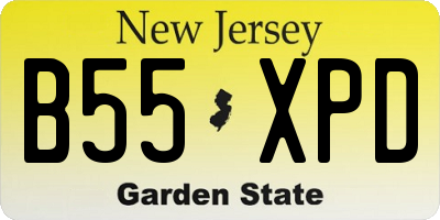 NJ license plate B55XPD