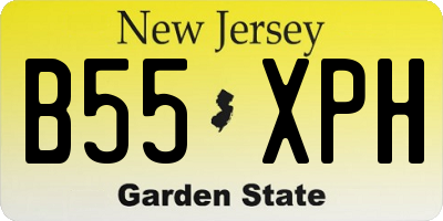 NJ license plate B55XPH