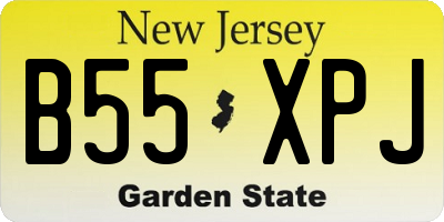 NJ license plate B55XPJ