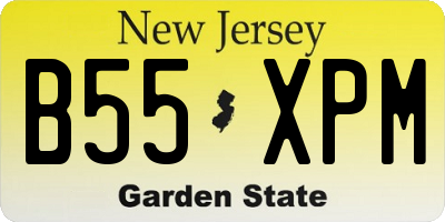 NJ license plate B55XPM