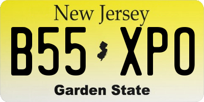 NJ license plate B55XPO