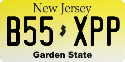 NJ license plate B55XPP