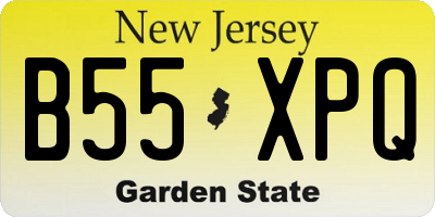 NJ license plate B55XPQ