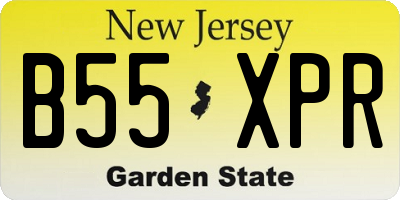 NJ license plate B55XPR