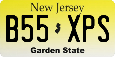 NJ license plate B55XPS