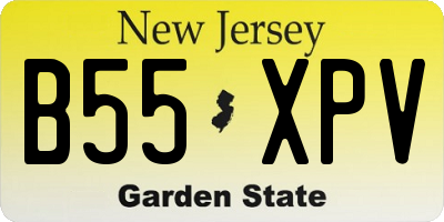 NJ license plate B55XPV
